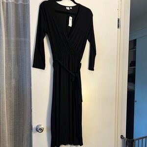 Elegant Black Wrap Dress